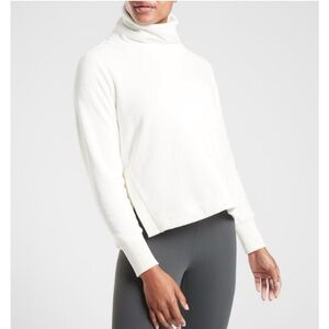 ATHLETA Double Cozy Karma Funnel Neck Fleece Pullover
